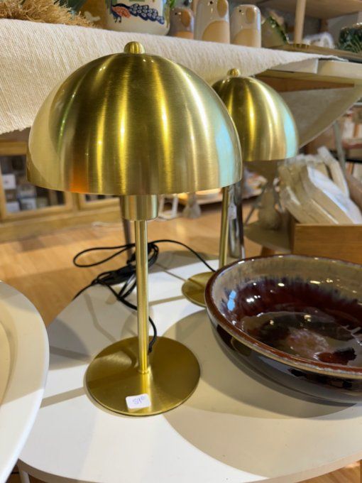 Lampe champignon doré