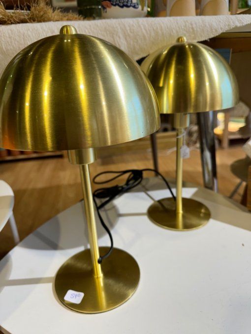 Lampe champignon doré