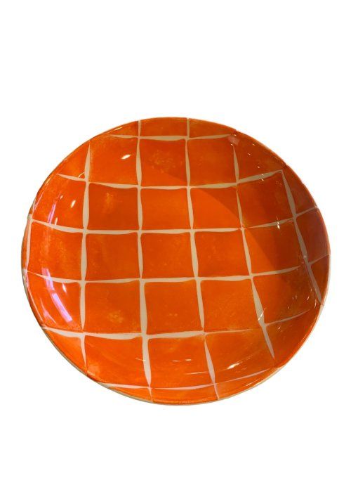 Plat céramique orange 
