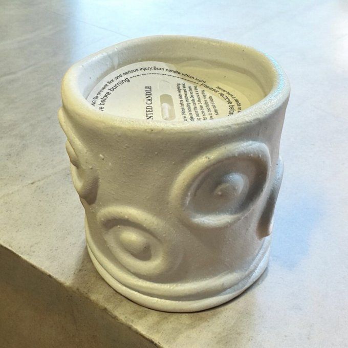 Bougie effet béton 